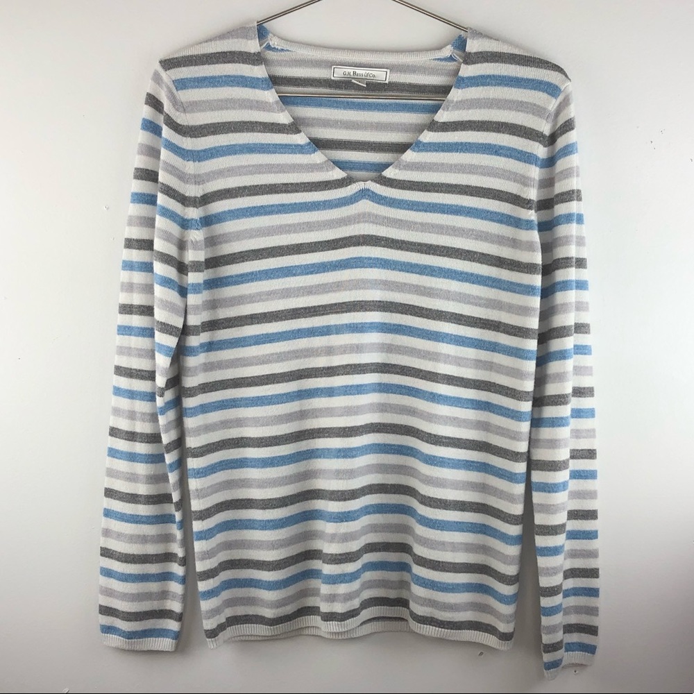 🌼4 for $20 G.H Bass & Co. Long Sleeves Striped